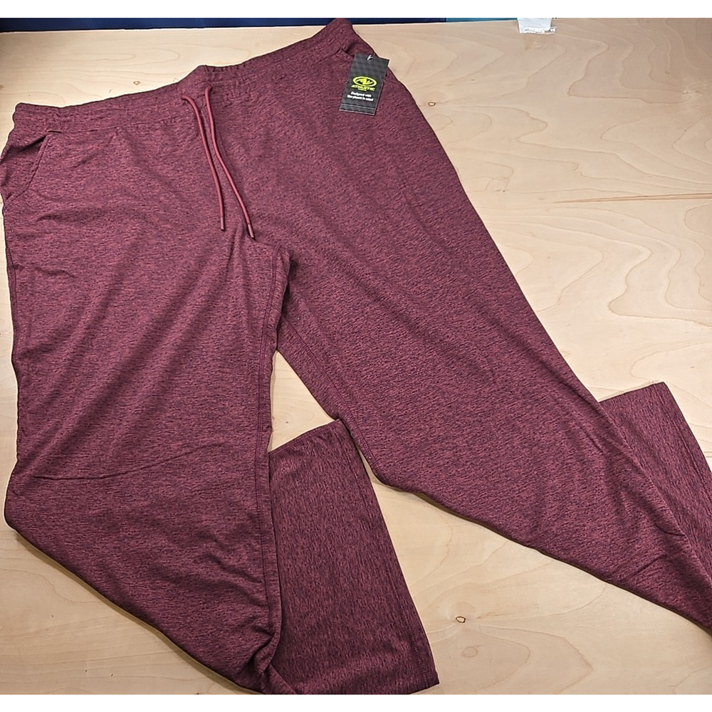 Athletic Works Women's ButterCore Wide Leg Pants XXXL (22) Wine Deep Chianti